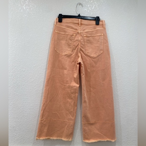 BANANA REPUBLIC HIGH-RISE WIDE-LEG CROP JEAN size 28 in peach punch - Picture 4 of 5